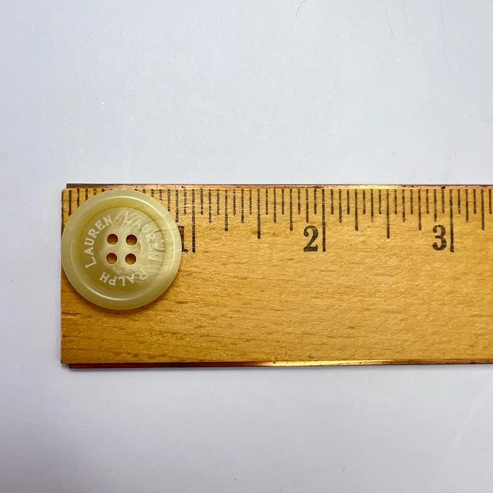 Ralph Lauren Cream Replacement‎ Buttons Lot of 2 LRL Coat Spare Notions Vintage